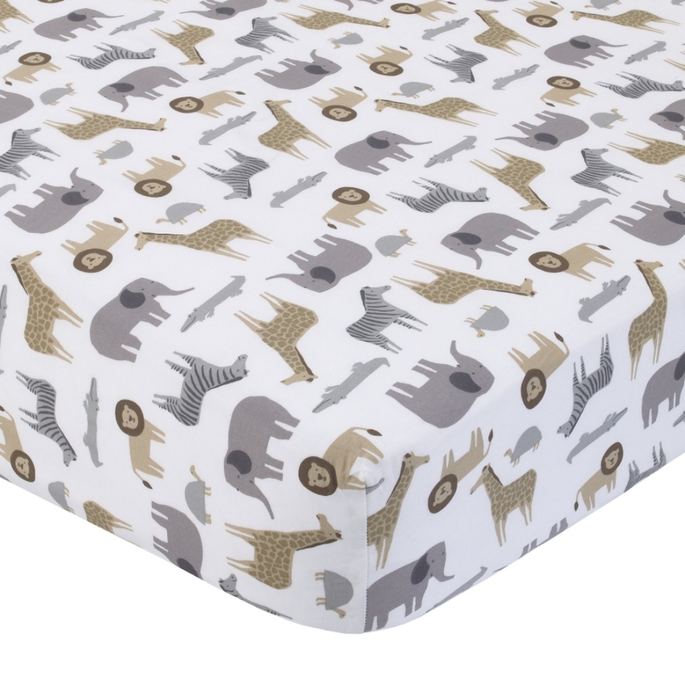 Carter's Neutral Toned Animal Crib Sheet
